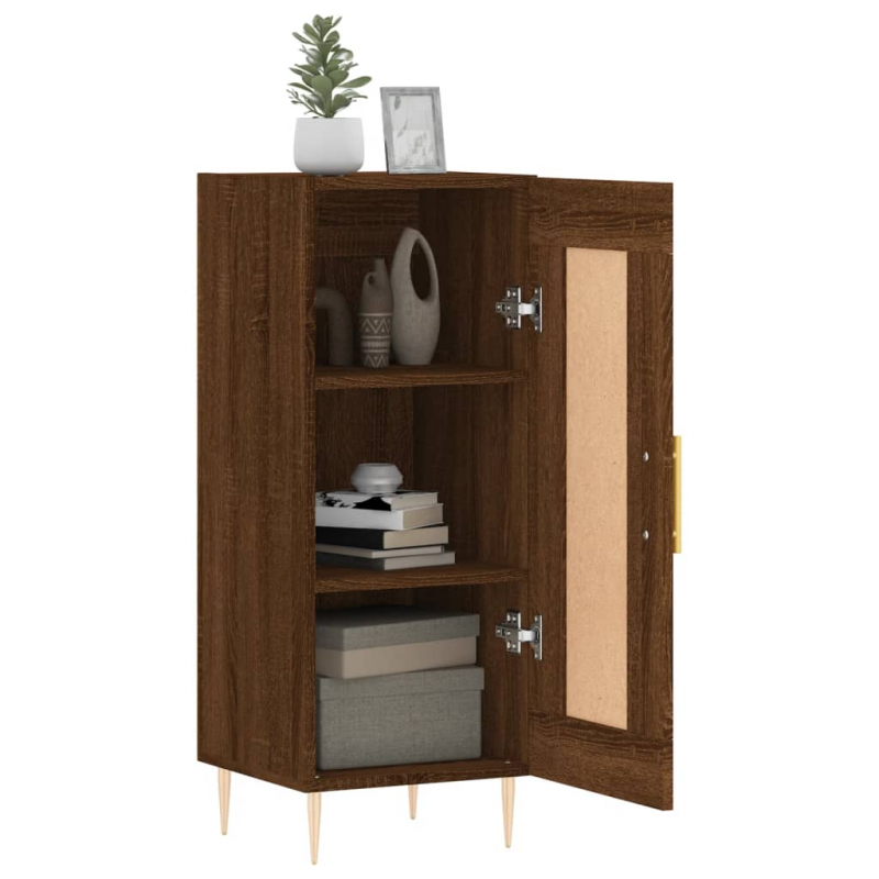 Sideboard Braun Eichen-Optik 34,5x34x90 cm Holzwerkstoff