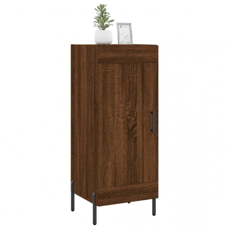 Sideboard Braun Eichen-Optik 34,5x34x90 cm Holzwerkstoff