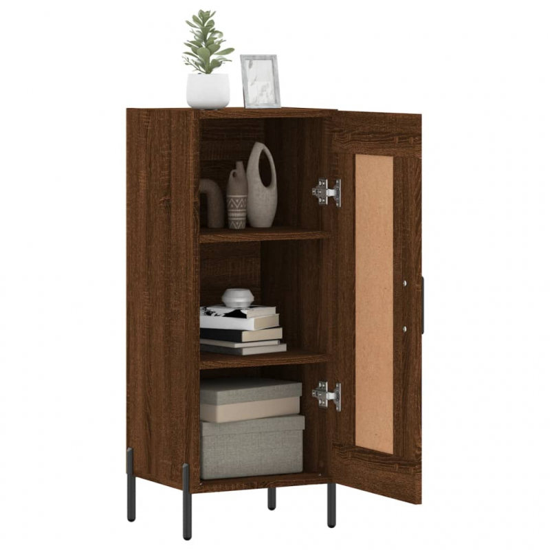 Sideboard Braun Eichen-Optik 34,5x34x90 cm Holzwerkstoff