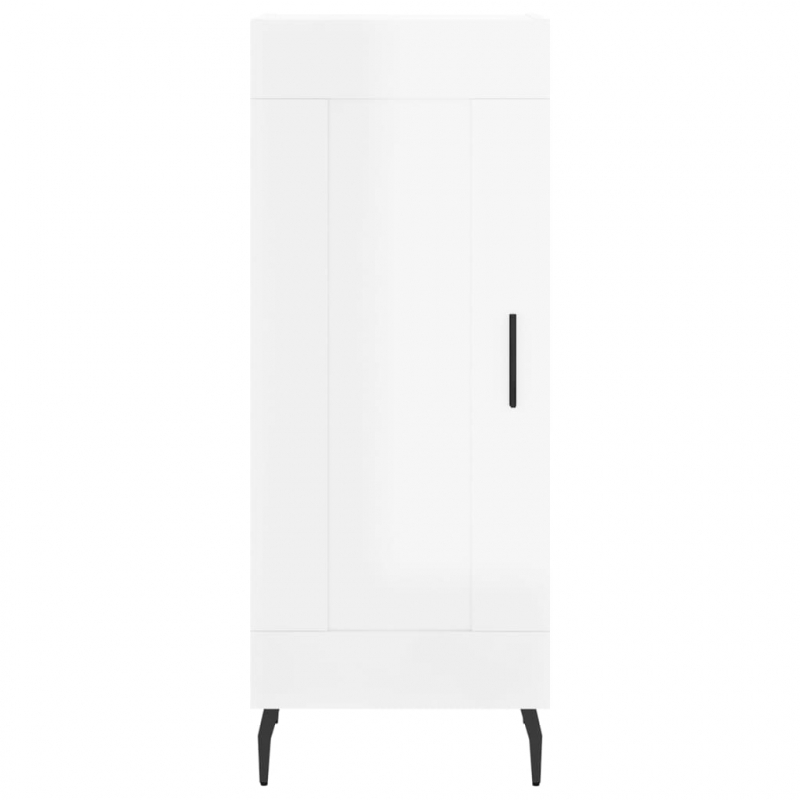 Sideboard Hochglanz-Weiß 34,5x34x90 cm Holzwerkstoff