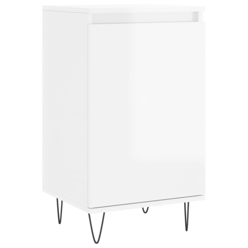 Sideboards 2 Stk. Hochglanz-Weiß 40x35x70 cm Holzwerkstoff