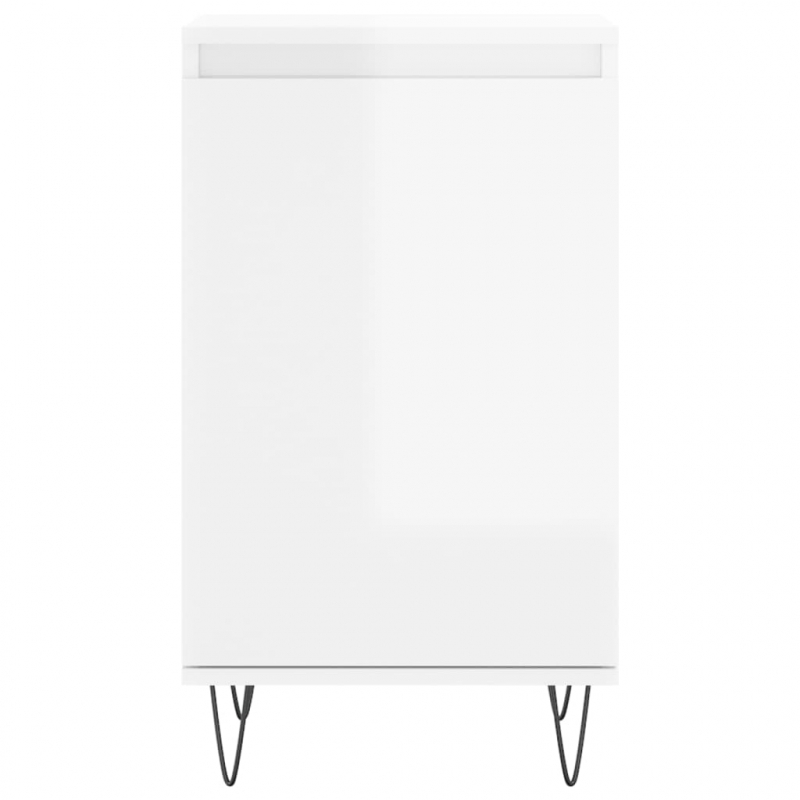 Sideboards 2 Stk. Hochglanz-Weiß 40x35x70 cm Holzwerkstoff