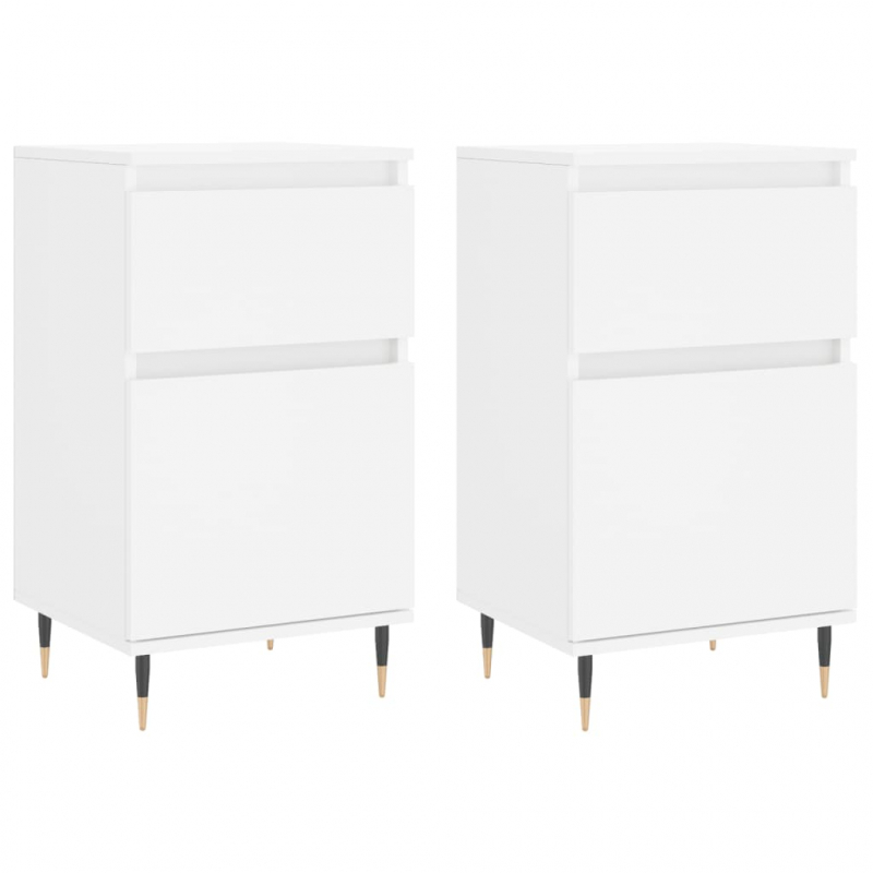 Sideboards 2 Stk. Weiß 40x35x70 cm Holzwerkstoff