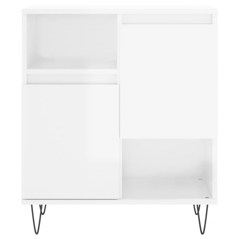 Sideboard Hochglanz-Weiß 60x35x70 cm Holzwerkstoff