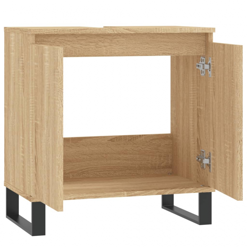 Badschrank Sonoma-Eiche 58x33x60 cm Holzwerkstoff