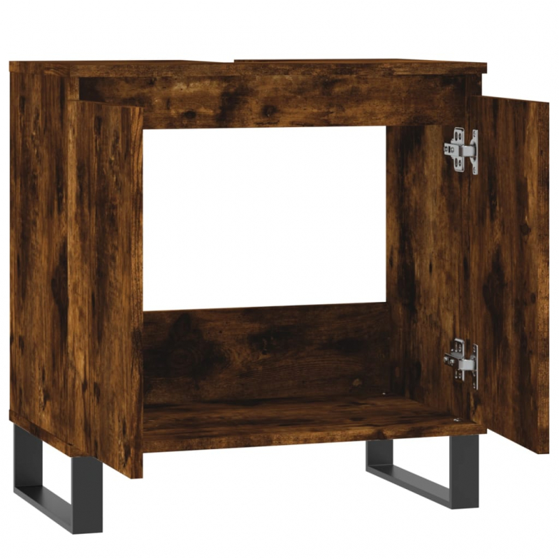 Badschrank Räuchereiche 58x33x60 cm Holzwerkstoff