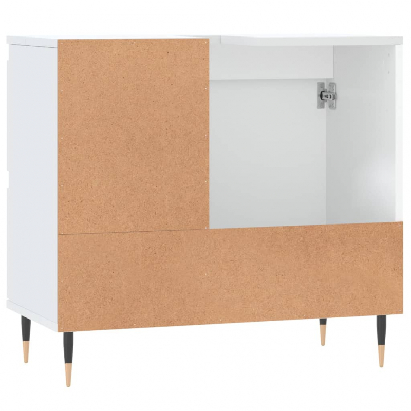 Badschrank Weiß 65x33x60 cm Holzwerkstoff