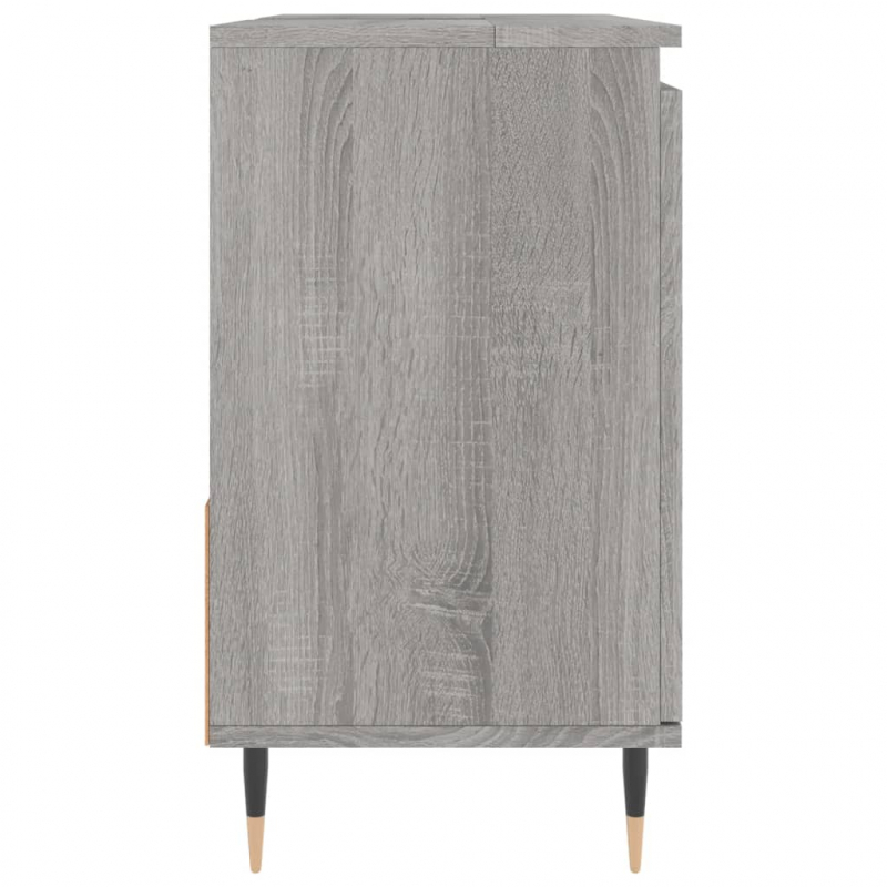 Badschrank Grau Sonoma 65x33x60 cm Holzwerkstoff