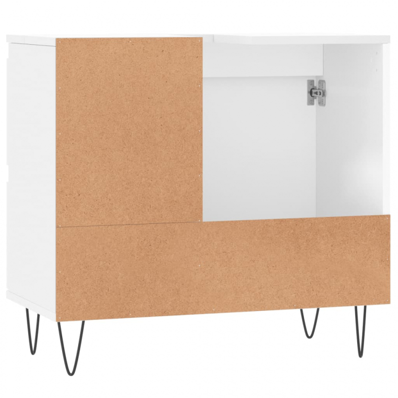 Badschrank Weiß 65x33x60 cm Holzwerkstoff