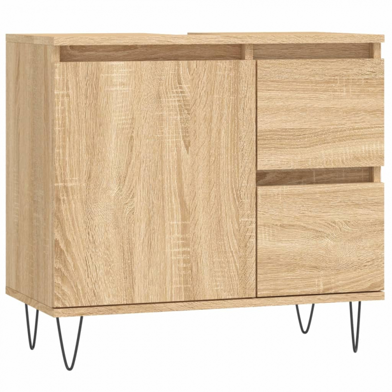 Badschrank Sonoma-Eiche 65x33x60 cm Holzwerkstoff