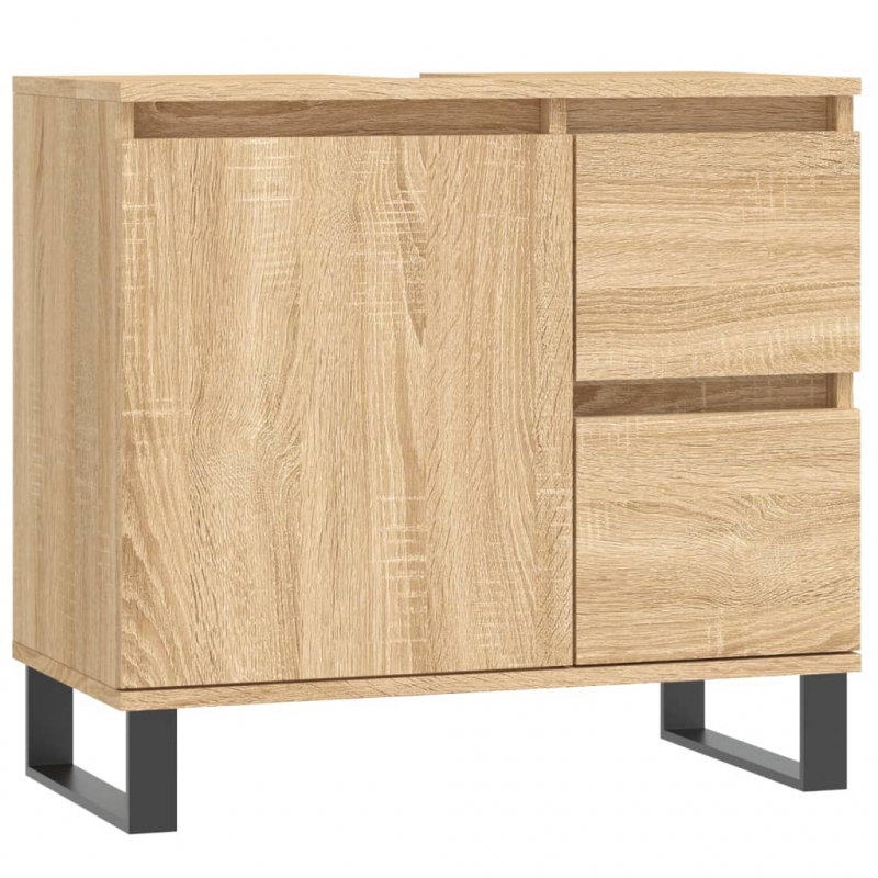 Badschrank Sonoma-Eiche 65x33x60 cm Holzwerkstoff