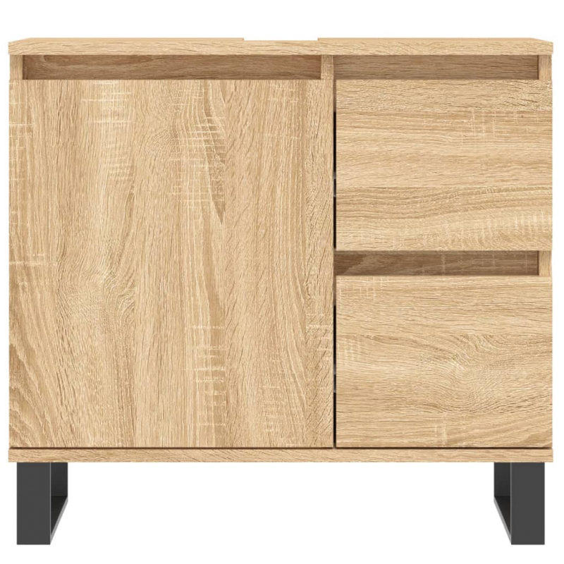 Badschrank Sonoma-Eiche 65x33x60 cm Holzwerkstoff