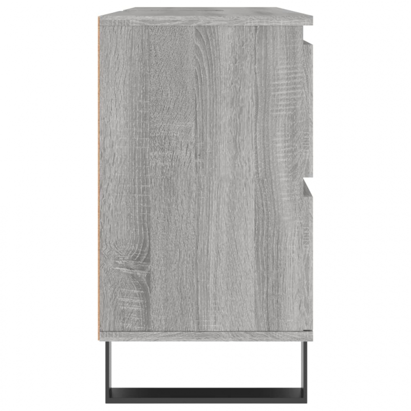 Badschrank Grau Sonoma 80x33x60 cm Holzwerkstoff