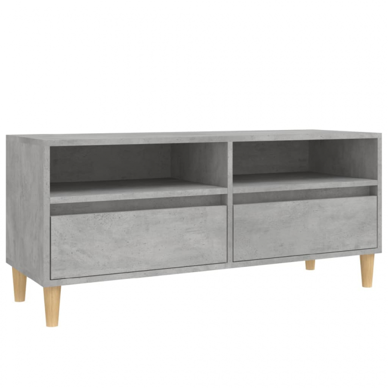TV-Schrank Betongrau 100x34,5x44,5 cm Holzwerkstoff