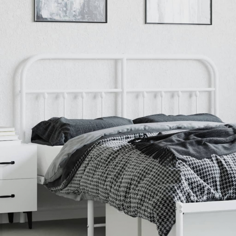 Kopfteil Metall Weiß 135 cm