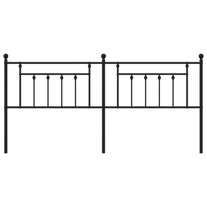 Kopfteil Metall Schwarz 193 cm