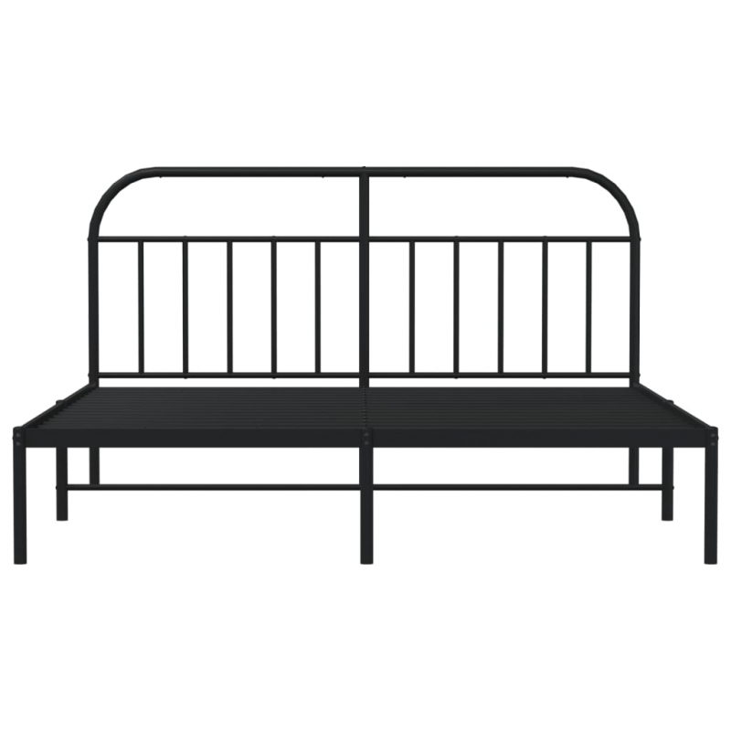 Bettgestell mit Kopfteil Metall Schwarz 183x213 cm