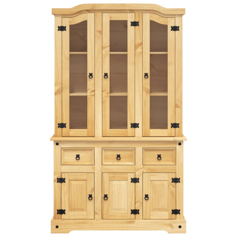 Highboard Corona 112x43x196 cm Massivholz Mexikanische Kiefer