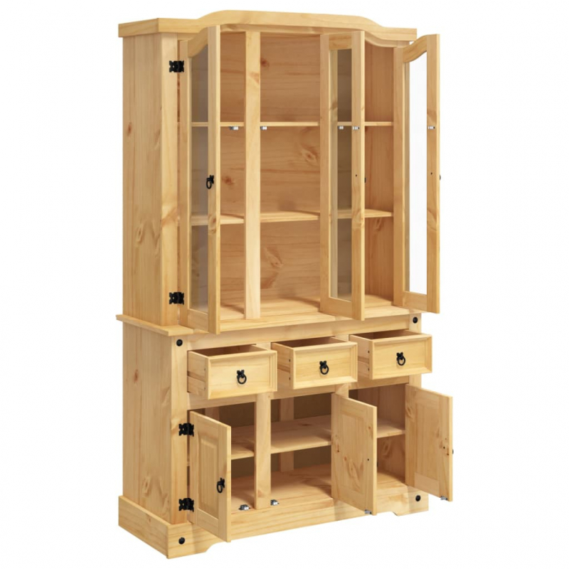Highboard Corona 112x43x196 cm Massivholz Mexikanische Kiefer