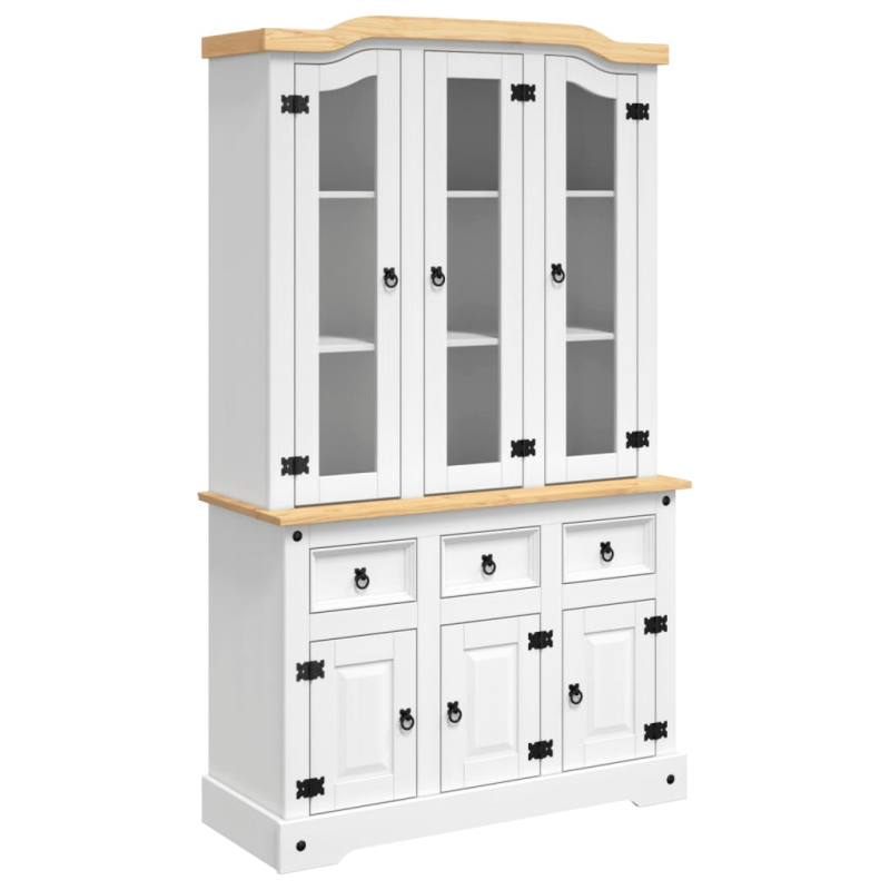 Highboard Corona 112x43x196 cm Massivholz Mexikanische Kiefer