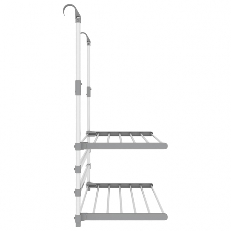 Wäschetrockner für Balkon 89x25x(60-95) cm Aluminium