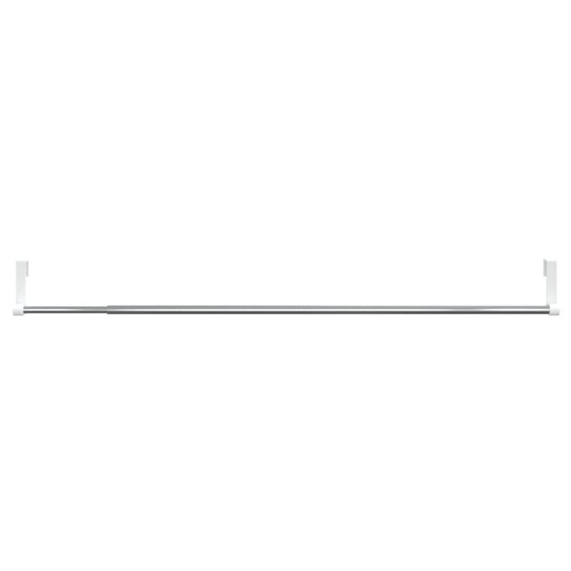 Gardinenstangen 2 Stk. Weiß und Silbern 60-105 cm Aluminium