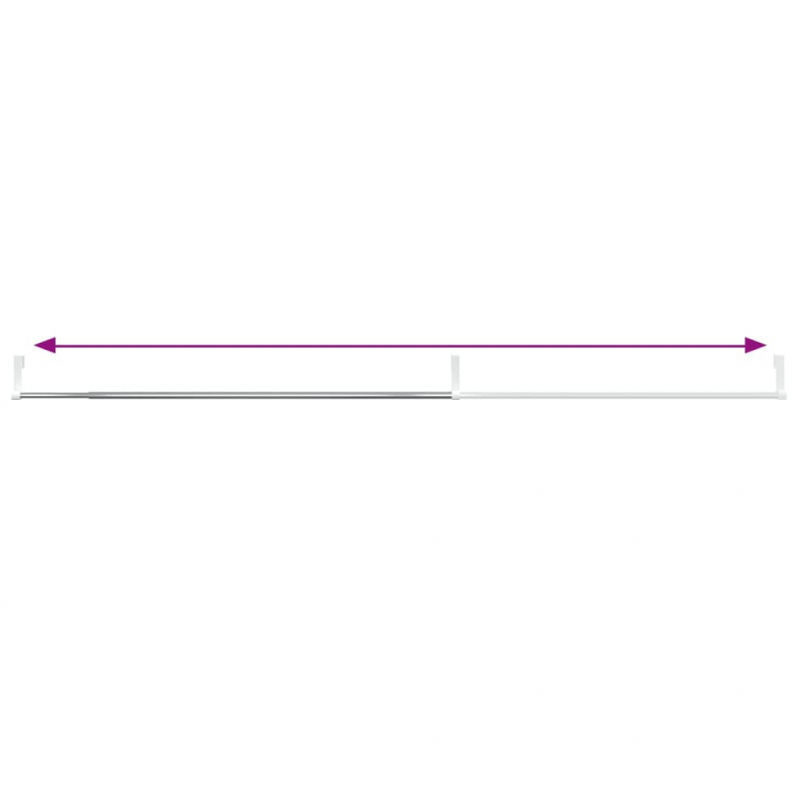 Gardinenstangen 2 Stk. Weiß und Silbern 60-105 cm Aluminium