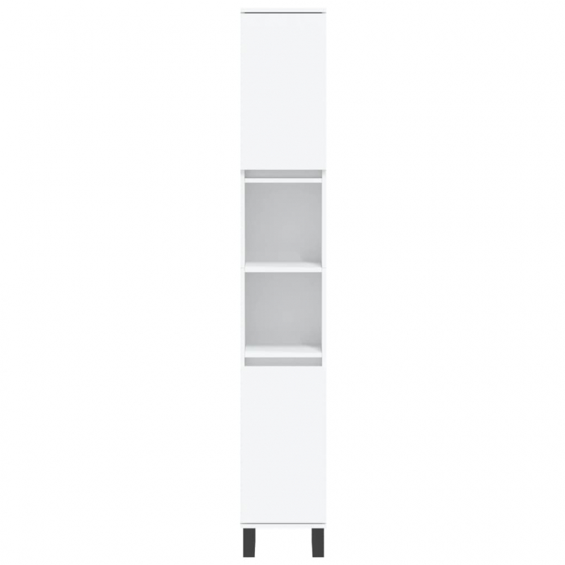 3-tlg. Badmöbel-Set Weiß Holzwerkstoff