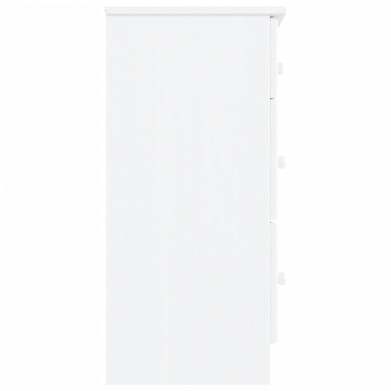 Kommode ALTA Weiß 112x35x73 cm Massivholz Kiefer