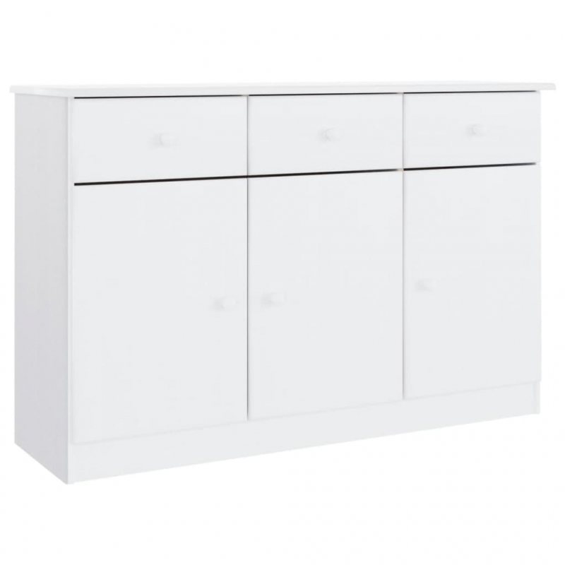 Sideboard ALTA Weiß 112x35x73 cm Massivholz Kiefer