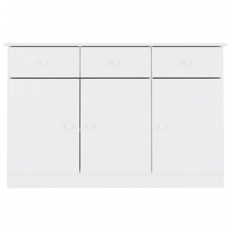 Sideboard ALTA Weiß 112x35x73 cm Massivholz Kiefer