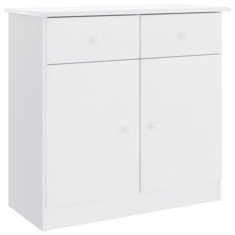 Sideboard ALTA Weiß 77x35x73 cm Massivholz Kiefer