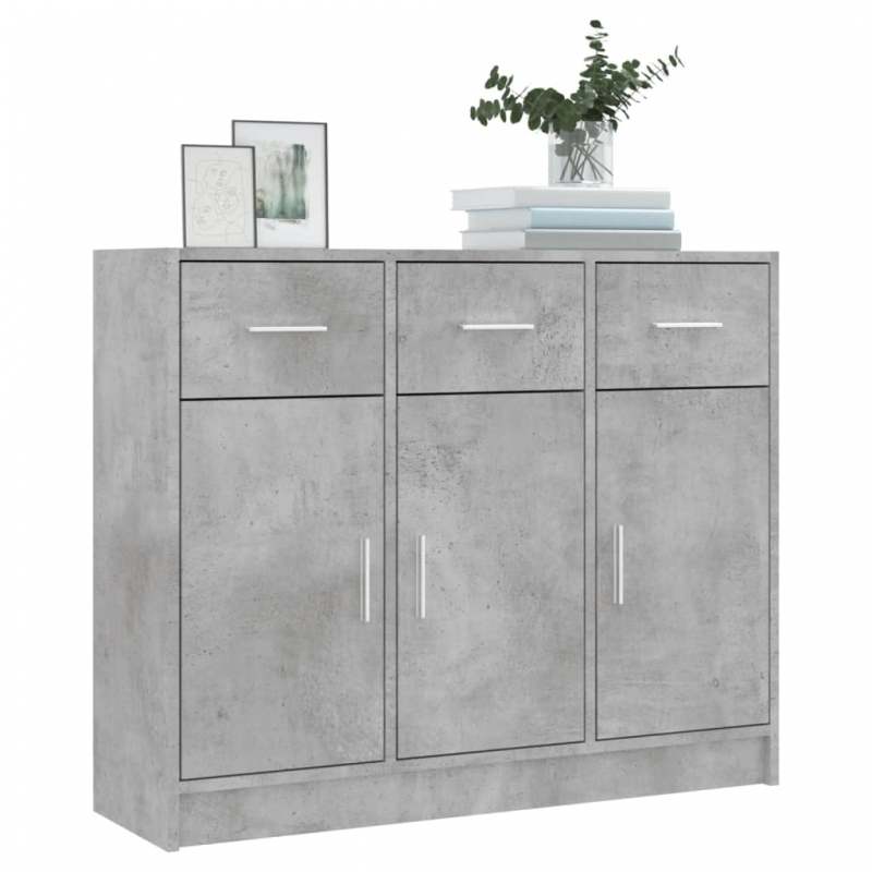 Sideboard Betongrau 91x28x75 cm Holzwerkstoff