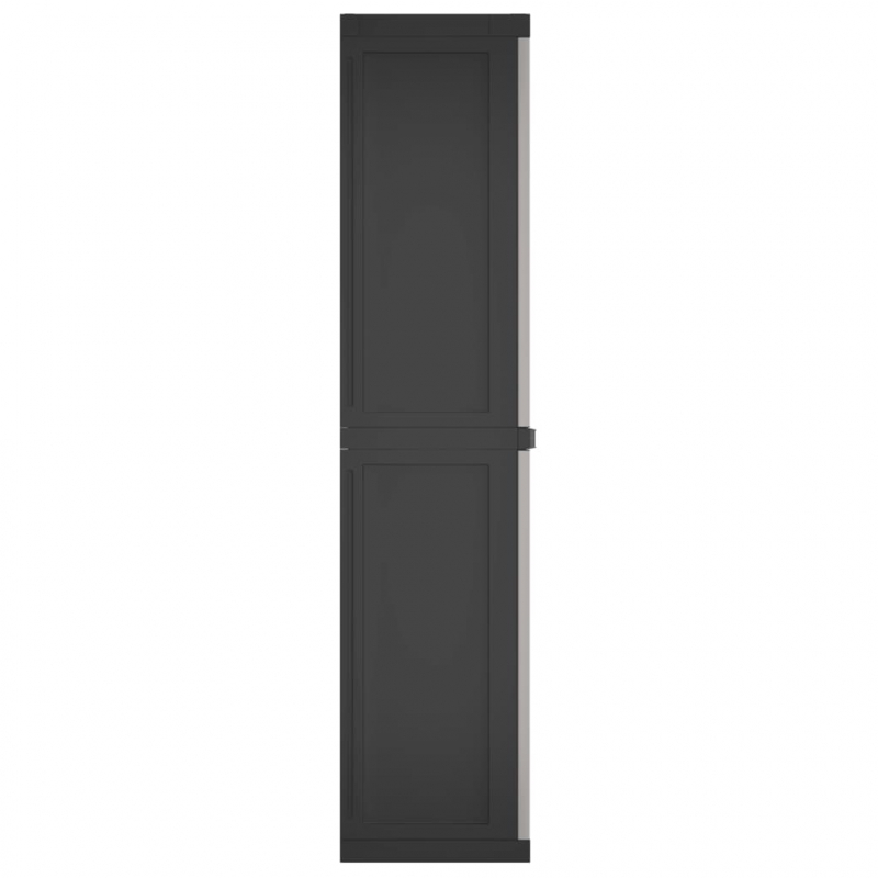 Gartenschrank Grau und Schwarz 65x37x165 cm PP