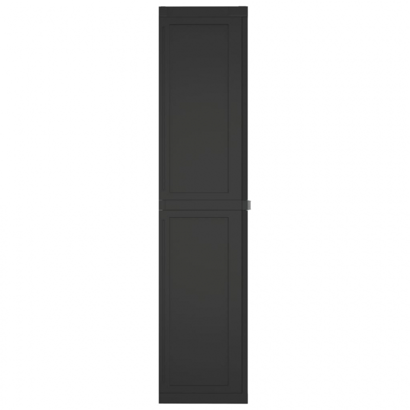 Gartenschrank Schwarz 65x37x165 cm PP