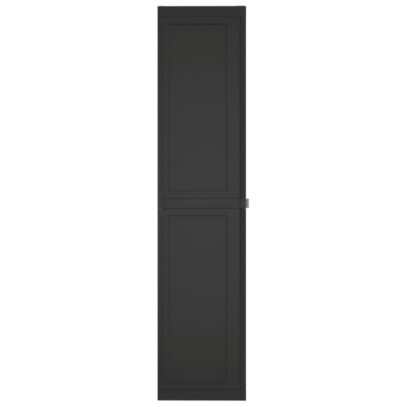 Gartenschrank Schwarz 65x37x165 cm PP