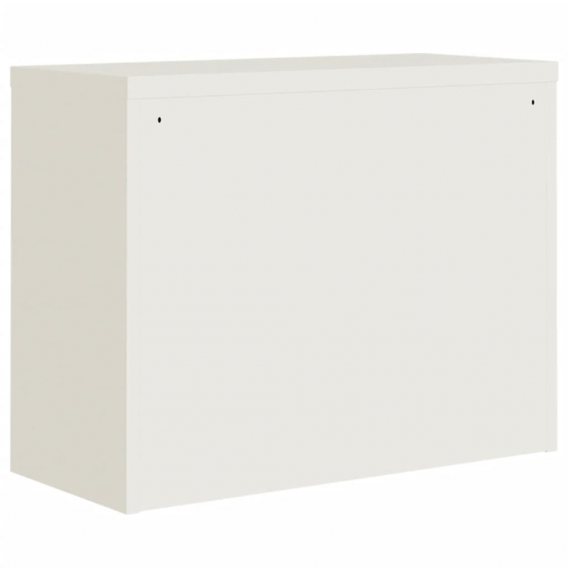 Aktenschrank Weiß 90x40x70 cm Stahl