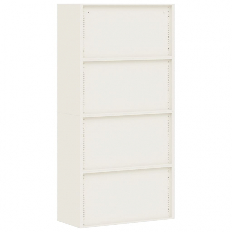 Aktenschrank Weiß 90x40x180 cm Stahl