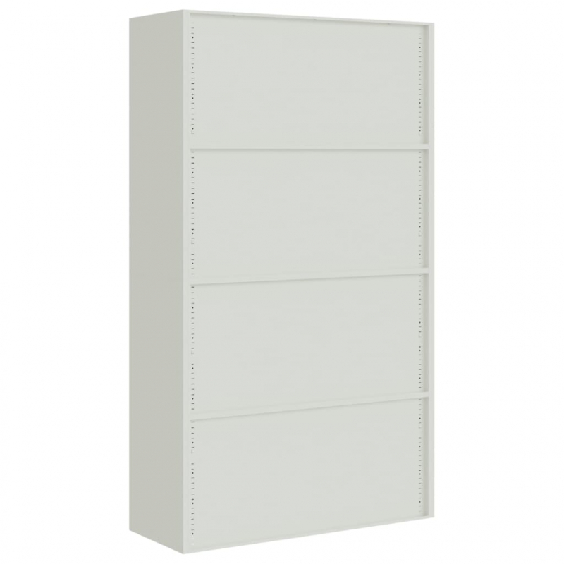 Aktenschrank Hellgrau 105x40x180 cm Stahl