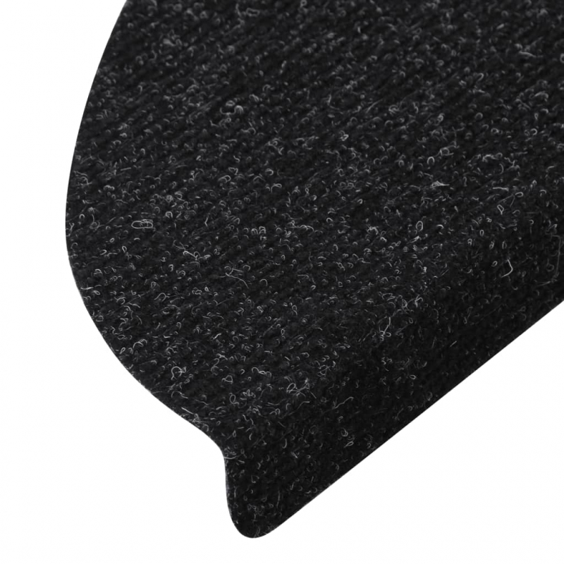 Stufenmatten Selbstklebend 10 Stk. Schwarz 65x22,5x3,5 cm