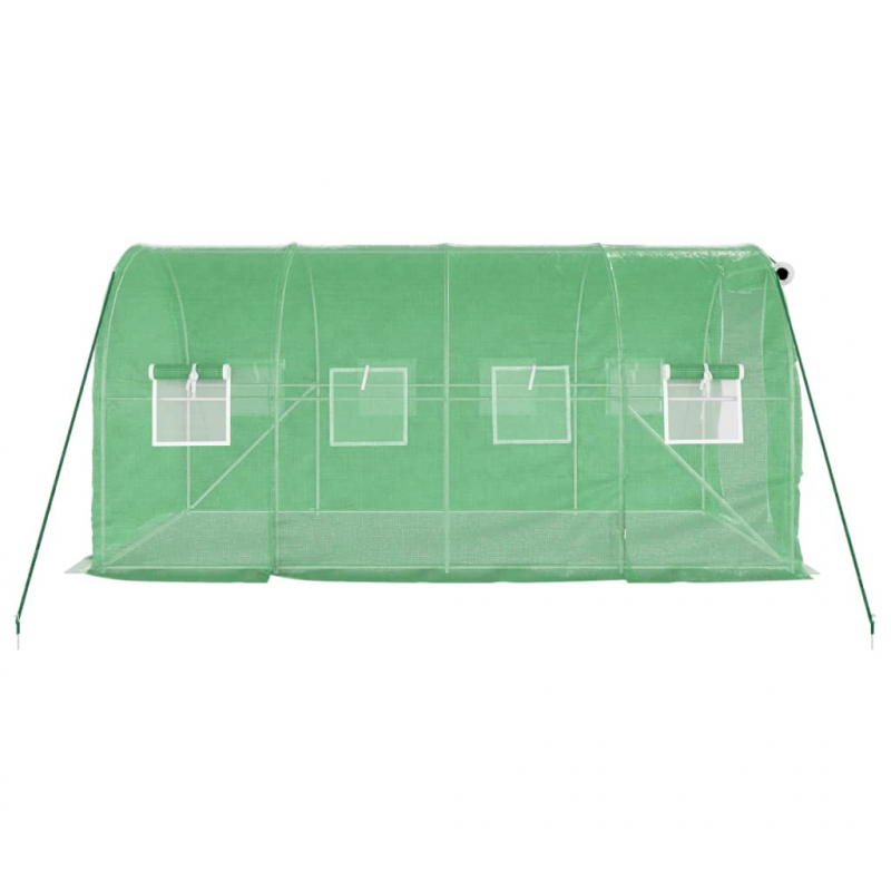 Gewächshaus mit Stahlrahmen Grün 8 m² 4x2x2 m