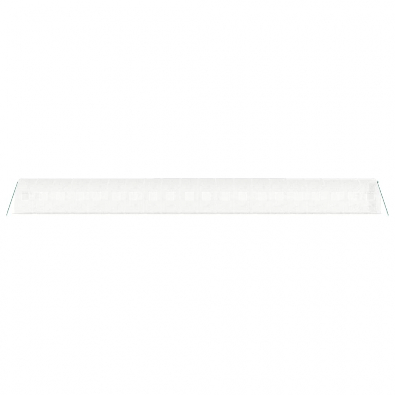 Gewächshaus mit Stahlrahmen Weiß 40 m² 20x2x2 m