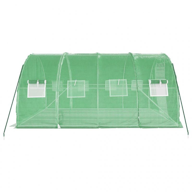 Gewächshaus mit Stahlrahmen Grün 12 m² 4x3x2 m