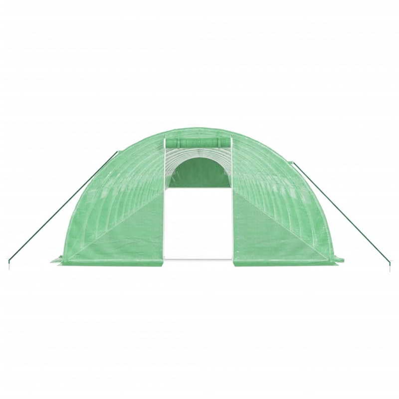Gewächshaus mit Stahlrahmen Grün 88 m² 22x4x2 m