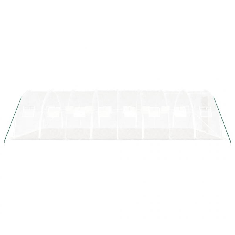 Gewächshaus mit Stahlrahmen Weiß 32 m² 8x4x2 m