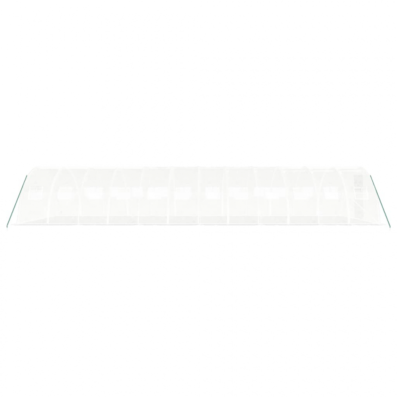 Gewächshaus mit Stahlrahmen Weiß 48 m² 12x4x2 m