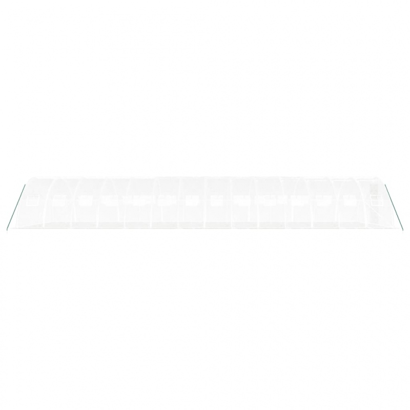 Gewächshaus mit Stahlrahmen Weiß 56 m² 14x4x2 m