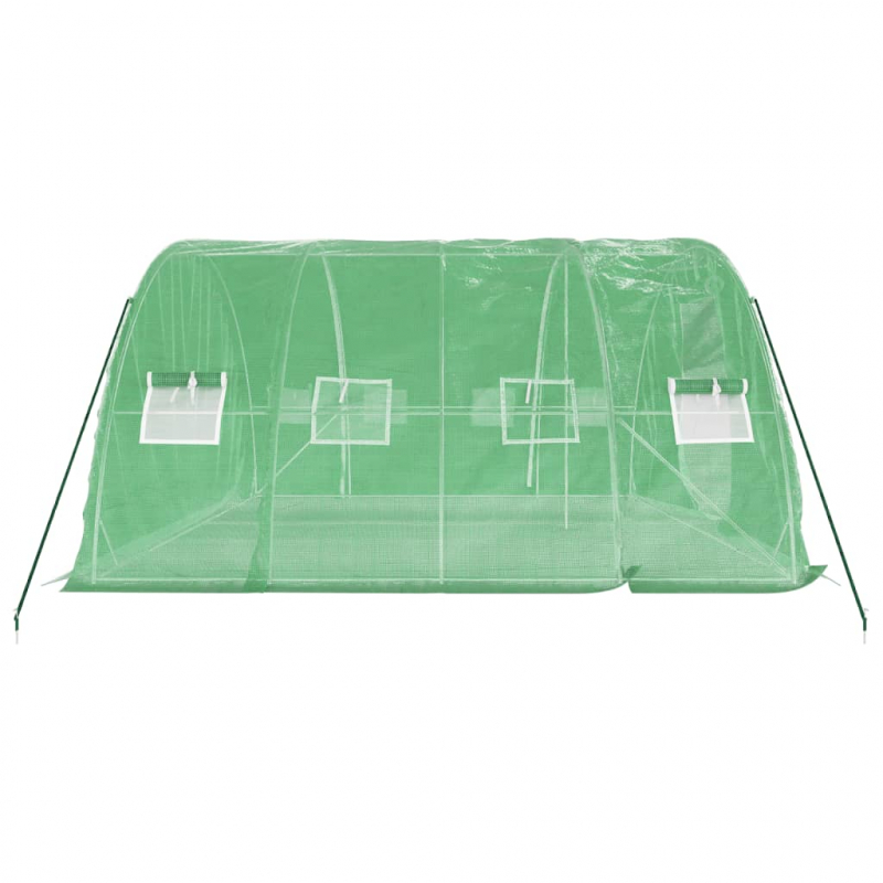 Gewächshaus mit Stahlrahmen Grün 20 m² 5x4x2,3 m