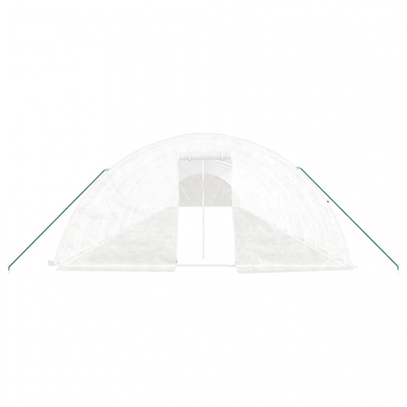 Gewächshaus mit Stahlrahmen Weiß 110 m² 22x5x2,3 m