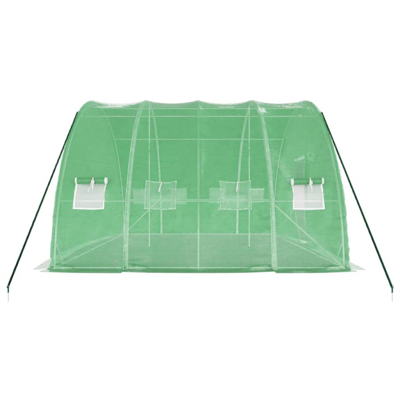 Gewächshaus mit Stahlrahmen Grün 24 m² 6x4x2,85 m